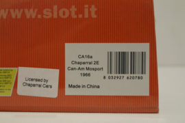Slot-It Chaparal 2E Can-Am MoSport 1966 No.65 nr. CA16a in OVP. Nieuw!