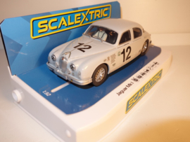 Scalextric grijze Jaguar MK l.   No. 12 .   nr. C4419 in  Nieuw in OVP !