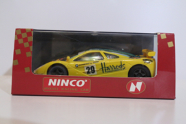 Ninco Mclaren F1 GTR 'Harrods' Geel/Groen No.29 nr. 50130 in OVP.