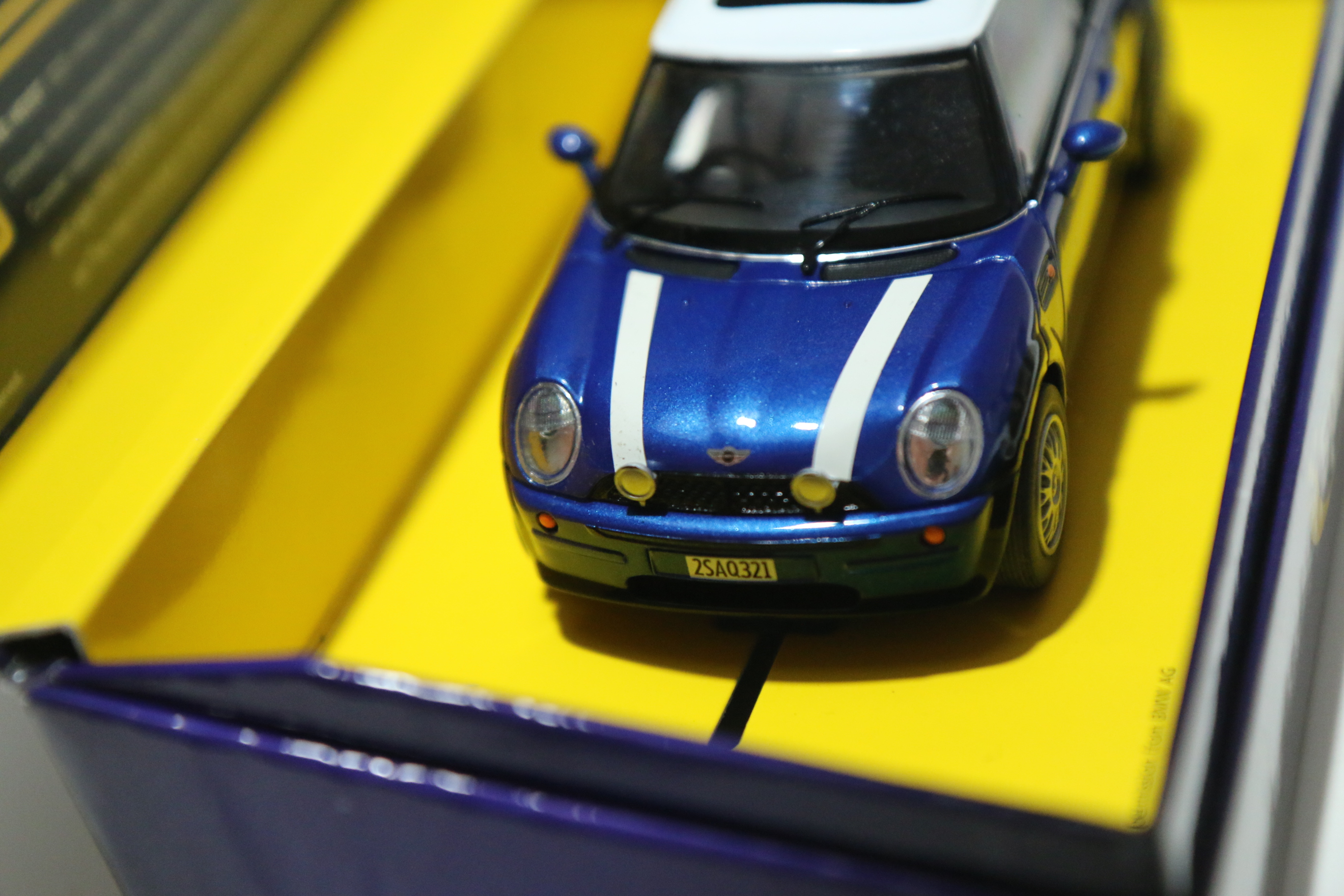 Scalextric Mini Cooper ´The Italian Job´ blauw nr. C2539A LIMITED EDITION in OVP