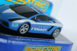 Scalextric Lamborgini Gallardo 'Polizia' met zwaailampen nr. C2876 in OVP.