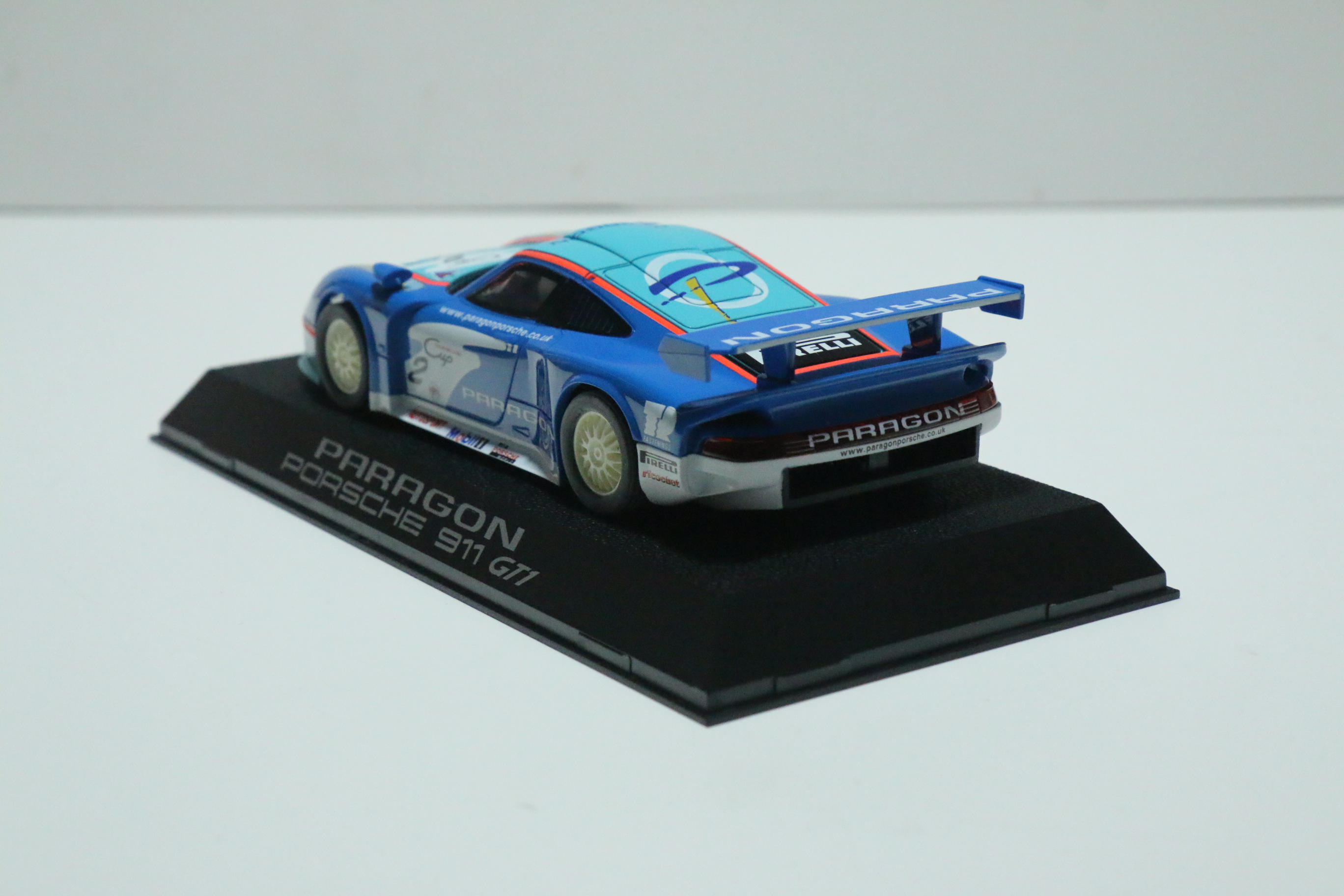 Scalextric Porsche 911 GT1 Paragon blauw No.2 nr. C2229 in OVP!