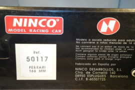 Ninco Ferrari 166 MM.  Licht-blauw.  No.87   nr. 50117 in OVP. Nieuw!