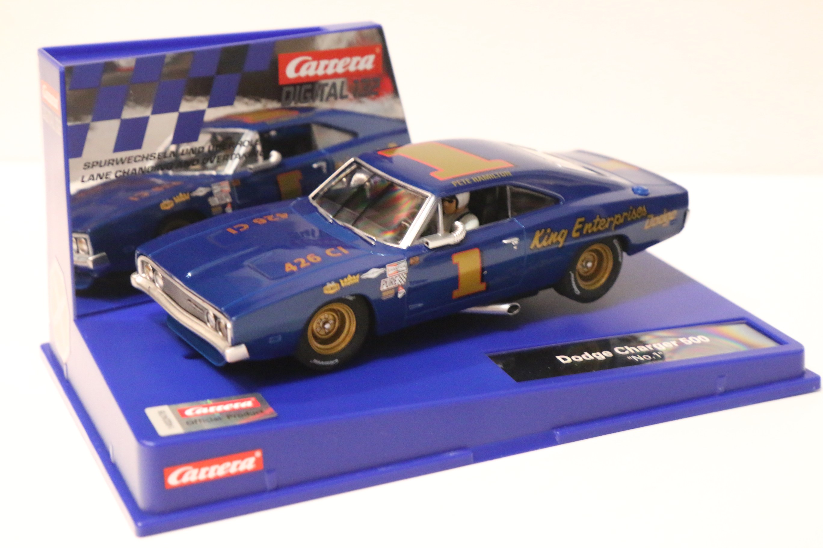 Carrera Digital 132 Dodge Charger 500 blauw/goud No.1 nr. 30982 in OVP!