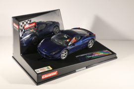 Carrera Evolution Ferrari 458 Italia  Donkerblauw Metallic.  nr. 27362 in OVP.