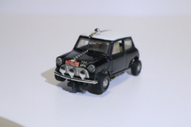 Scalextric Classic Mini Cooper Rally Zwart/Wit nr. C7 in OVP.