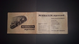 Märklin Sprint.  Zwart/wit handleiding uit startset 1967
