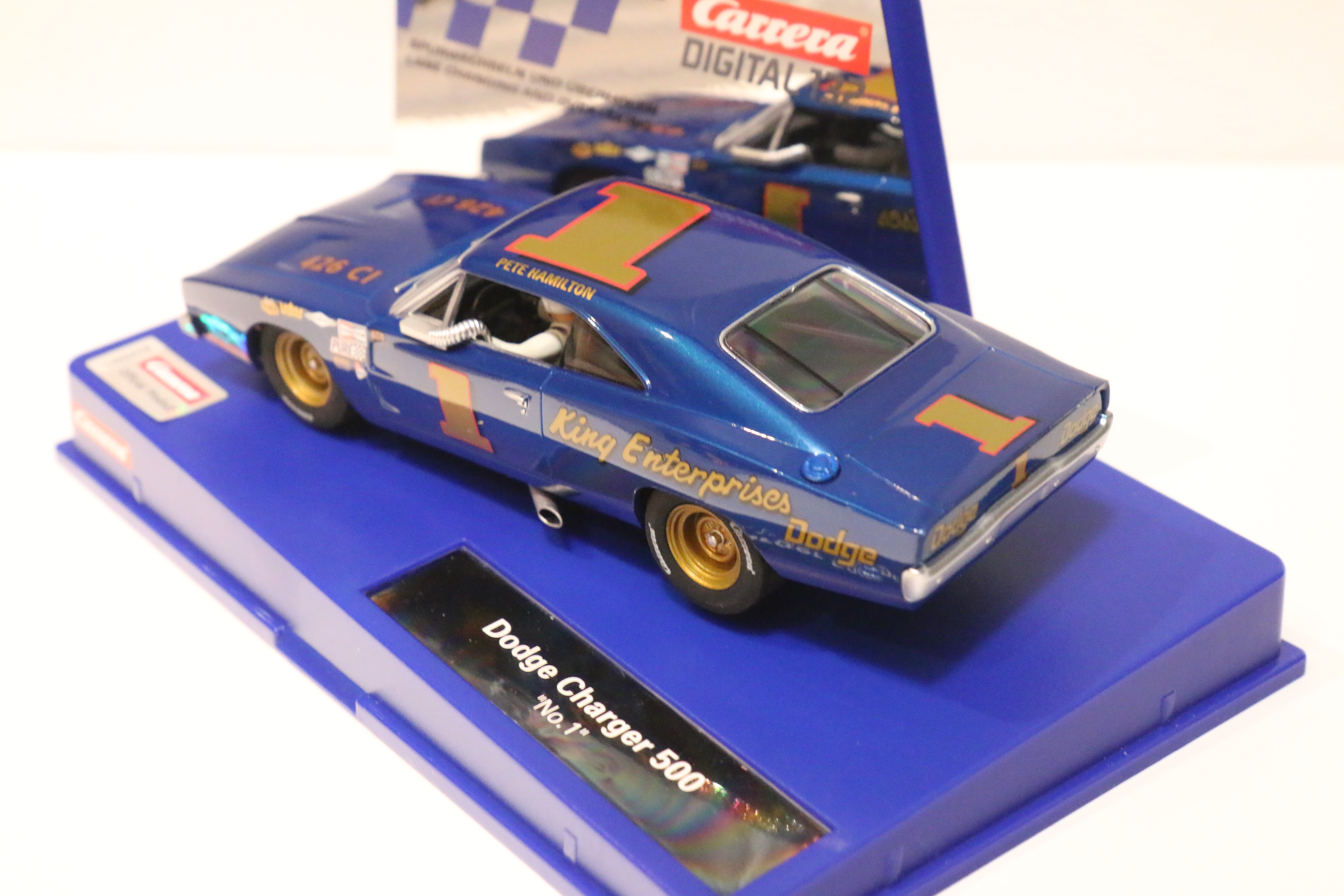 Carrera Digital 132 Dodge Charger 500 blauw/goud No.1 nr. 30982 in OVP!