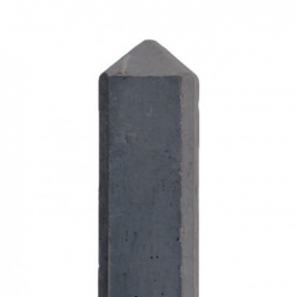 Totaalpakket optie 3 - Grenen Hout- zwart/antraciet rotsmotief betonschutting luxe (2 opgestapelde onderplaten + laag scherm)