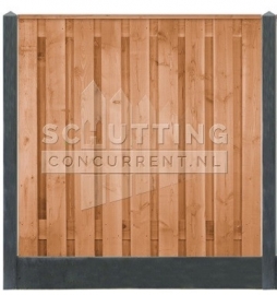 Totaalpakket Douglas hout - zwart/antraciet betonschutting luxe