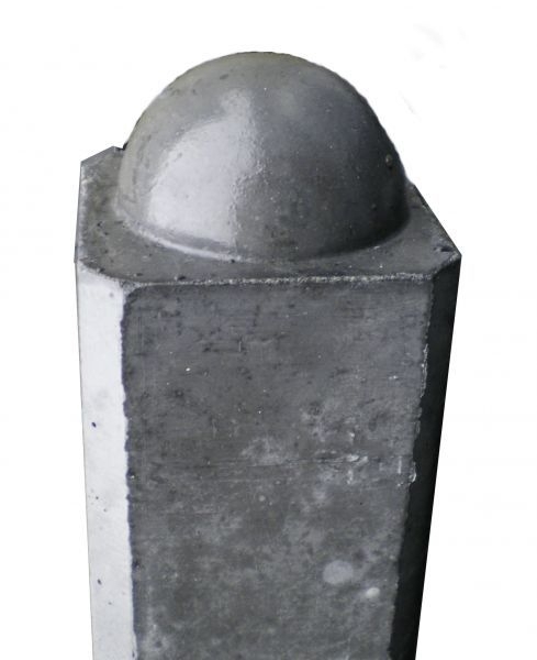 Bolletje kop Antraciet/zwart (Opties palen: Tussenpaal paal (afmeting 275 cm)) | Betonnen schuttingpalen |