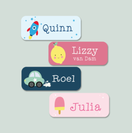 Naamstickers kind met een leuke luiaard type Joep