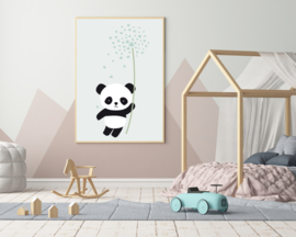 Poster met een panda - poster babykamer of kinderkamer