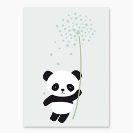 Poster met een panda - poster babykamer of kinderkamer