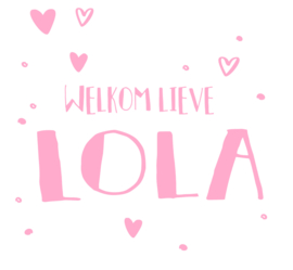 Geboortesticker stipjes type Lola