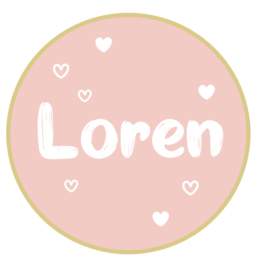 Geboortesticker full colour Loren