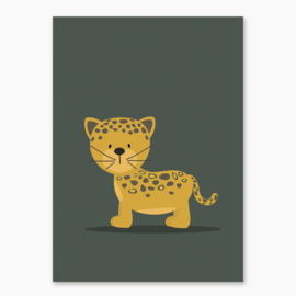 Poster met een leuke jaguar - poster babykamer of kinderkamer