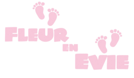 Geboortesticker type Fleur en Evie