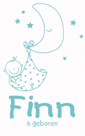 Geboortesticker baby type Finn