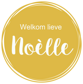 Geboortesticker okergeel type Noèlle