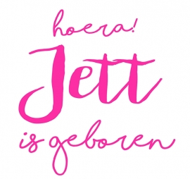 Geboortesticker type Jett