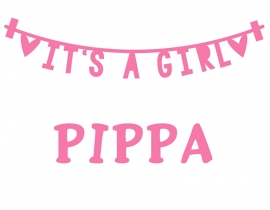 Geboortesticker it's a girl type Pippa