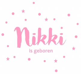 Geboortesticker type Nikki