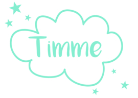 Geboortesticker wolk type Timme