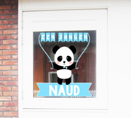 Geboortesticker met lieve panda type Naud