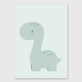 Poster met een dinosaurus - poster babykamer of kinderkamer