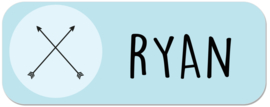 Naamstickers met twee pijlen type Ryan