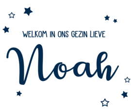 Geboortesticker voor een jongen type Noah