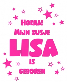 Geboortesticker sterren type Lisa