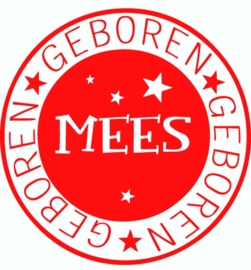 Geboortesticker type Mees