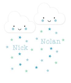 Geboortesticker tweeling type Nick en Nolan