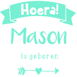 Geboortesticker type Mason