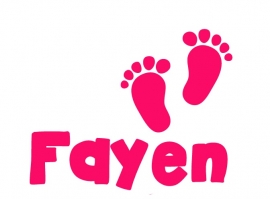 Geboortesticker babyvoetjes type Fayen