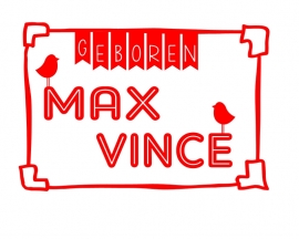 Geboortesticker type Max en Vince