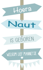 Geboortesticker full colour type Naut