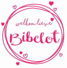 Geboortesticker met cirkels en verschillende hartjes type Bibelot