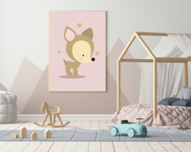 Poster met een schattig hertje - poster babykamer of kinderkamer