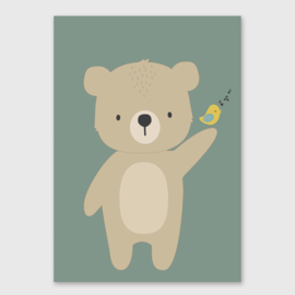 Poster met beer - poster babykamer of kinderkamer