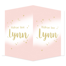 Geboortebord - Geboortebord met leuke stipjes en hartjes type Lynn