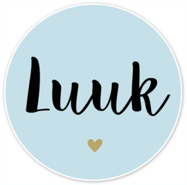 Geboortesticker full colour met hartje  type Luuk