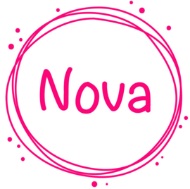 Geboortesticker cirkels en stipjes type Nova