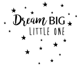 Muursticker cirkel babykamer kinderkamer Dream Big Little one - Muurstickers babykamer kinderkamer