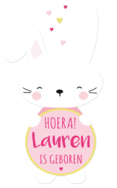 Geboortesticker full colour type Lauren