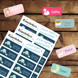 Naamstickers met sterretjes type Mirthe