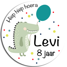 Traktatie stickers met naam Krokodil - 24 stuks