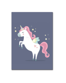 Poster kinderkamer met eenhoorn fantasie unicorn - Poster babykamer of kinderkamer